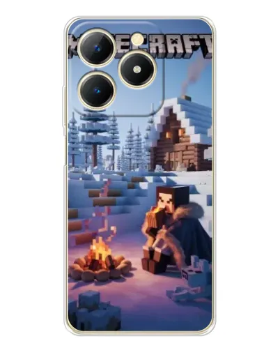Чохол для Realme Note 70 з картинкою «Зимовий Minecraft» Чохол для Realme Note 70 з картинкою «Зимовий Minecraft»