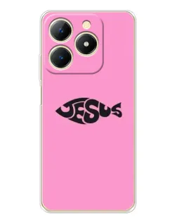 Чохол для Realme Note 70 з картинкою «Рожевий символ Jesus»
