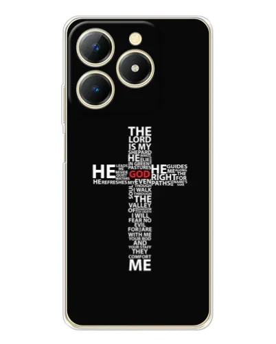 Чехол для Realme Note 70 с картинкой «Текстовый крест» Чехол для Realme Note 70 с картинкой «Текстовый крест»