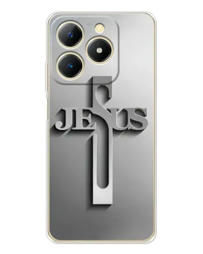 Чехол для Realme Note 70 с картинкой «Металлический крест Jesus» Чехол для Realme Note 70 с картинкой «Металлический крест Jesus»