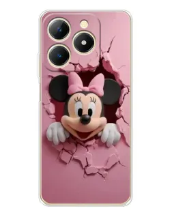 Чехол для Realme Note 70 с картинкой «Минни сквозь стену»
