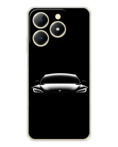 Чехол для Realme Note 70 с картинкой «Фары Tesla Night» Чехол для Realme Note 70 с картинкой «Фары Tesla Night»