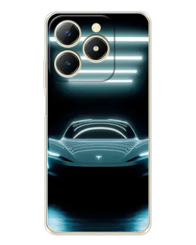 Чехол для Realme Note 70 с картинкой «Tesla в неоне» Чехол для Realme Note 70 с картинкой «Tesla в неоне»