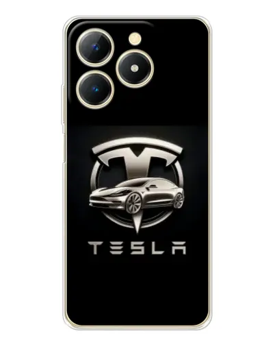 Чехол для Realme Note 70 с картинкой «Tesla — серебристое авто» Чехол для Realme Note 70 с картинкой «Tesla — серебристое авто»