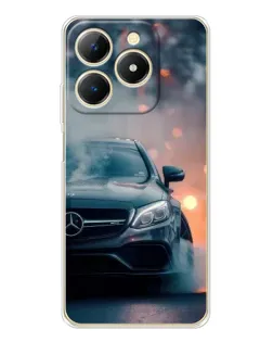 Чехол для Realme Note 70 с картинкой «Mercedes — ночной город»