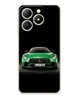 Чехол для Realme Note 70 с картинкой «Mercedes — неоновый лого»