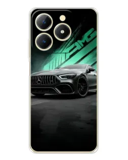 Чехол для Realme Note 70 с картинкой «Темный Mercedes AMG»