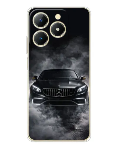 Чехол для Realme Note 70 с картинкой «Mercedes в дыму» Чехол для Realme Note 70 с картинкой «Mercedes в дыму»