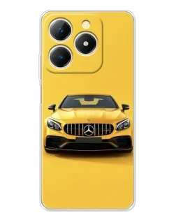 Чехол для Realme Note 70 с картинкой «Желтый Mercedes GT»
