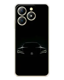 Чехол для Realme Note 70 с картинкой «Mercedes — силуэт авто» Чехол для Realme Note 70 с картинкой «Mercedes — силуэт авто»