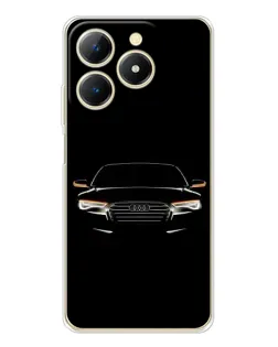 Чехол для Realme Note 70 с картинкой «Audi — ночной контур»