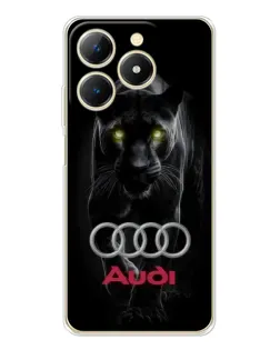 Чехол для Realme Note 70 с картинкой «Пантера и Audi»