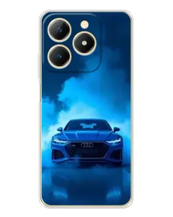 Чехол для Realme Note 70 с картинкой «Audi — голубая энергия»