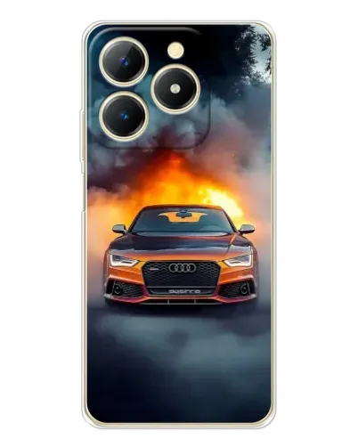 Чехол для Realme Note 70 с картинкой «Audi в огненном дыму» Чехол для Realme Note 70 с картинкой «Audi в огненном дыму»