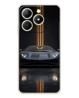 Чехол для Realme Note 70 с картинкой «Lamborghini золотые линии»