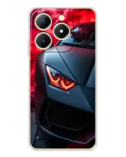 Чехол для Realme Note 70 с картинкой «Lamborghini красное сияние»