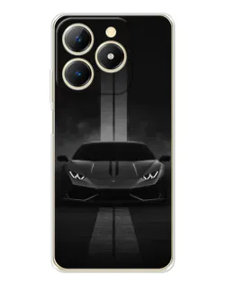 Чехол для Realme Note 70 с картинкой «Lamborghini симметрия дорог»