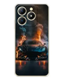 Чехол для Realme Note 70 с картинкой «Lamborghini дымная эстетика»