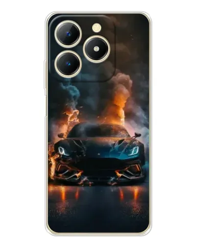 Чехол для Realme Note 70 с картинкой «Lamborghini дымная эстетика»