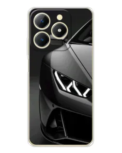 Чехол для Realme Note 70 с картинкой «Lamborghini фары детализация»