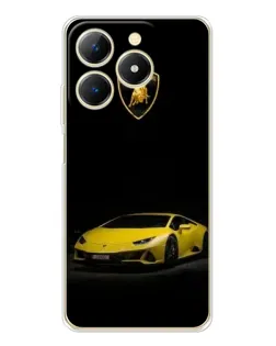Чехол для Realme Note 70 с картинкой «Lamborghini желтый акцент»