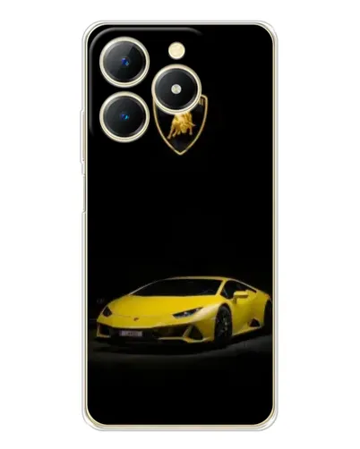 Чехол для Realme Note 70 с картинкой «Lamborghini желтый акцент»