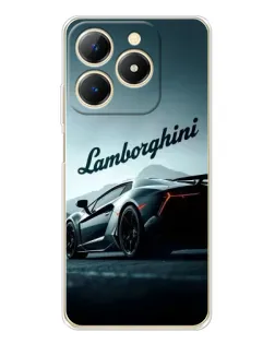 Чехол для Realme Note 70 с картинкой «Классическая надпись Lamborghini»