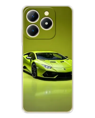 Чехол для Realme Note 70 с картинкой «Салатовый Lamborghini Huracan»