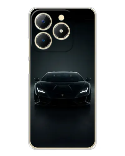 Чехол для Realme Note 70 с картинкой «Черный Lamborghini Aventador»