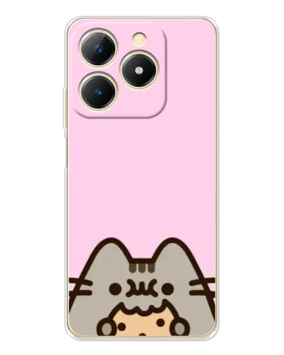 Чехол для Realme Note 70 с картинкой «Pusheen и печенье»
