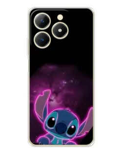 Чехол для Realme Note 70 с картинкой «Неоновый Stitch»