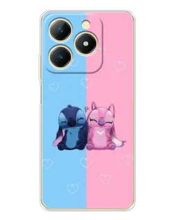 Чехол для Realme Note 70 с картинкой «Stitch и Angel Love»
