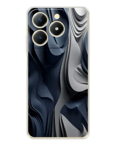 Чохол для Realme Note 70 з картинкою «Об'ємні сині складки»