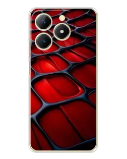Чохол для Realme Note 70 з картинкою «Червона глянцева сітка»
