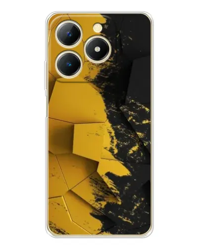 Чохол для Realme Note 70 з картинкою «Золоті уламки геометрії»