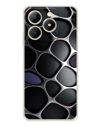Чохол для Realme Note 70 з картинкою «Об'ємна темна решітка»