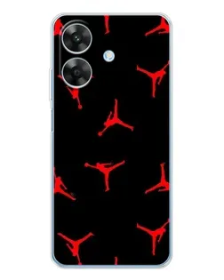 Чехол для Realme Note 70T с картинкой «Jordan Red Pattern»