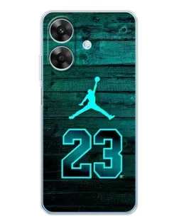Чехол для Realme Note 70T с картинкой «Jordan Cyan 23»