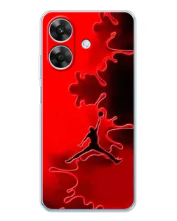 Чехол для Realme Note 70T с картинкой «Jordan Red Smoke»