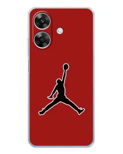 Чехол для Realme Note 70T с картинкой «Jordan Red Back»