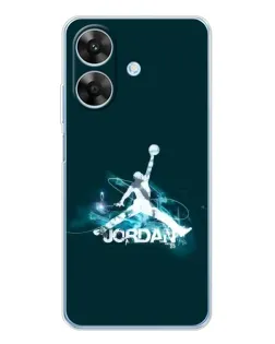 Чехол для Realme Note 70T с картинкой «Jordan Blue Fire»