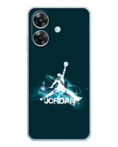Чехол для Realme Note 70T с картинкой «Jordan Blue Fire»