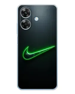 Чехол для Realme Note 70T с картинкой «Неоновый контур Nike»