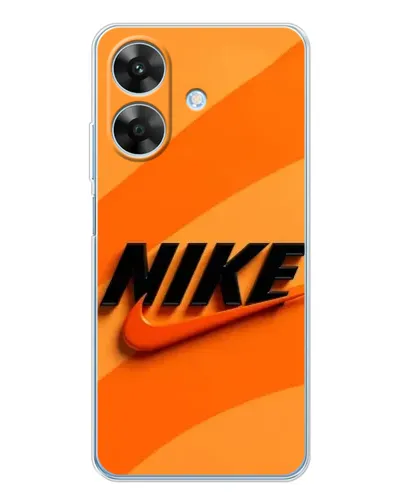 Чехол для Realme Note 70T с картинкой «Оранжевый драйв Nike»
