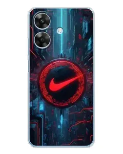 Чехол для Realme Note 70T с картинкой «Техногенный стиль Nike»