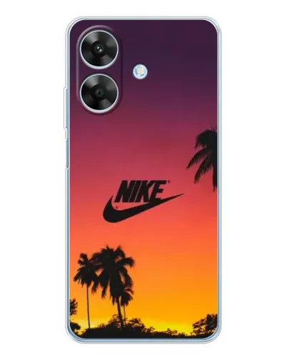 Чехол для Realme Note 70T с картинкой «Nike на закате солнца»