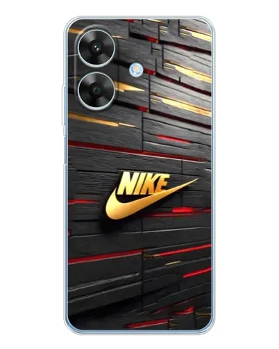 Чехол для Realme Note 70T с картинкой «Золотой Nike на металле»