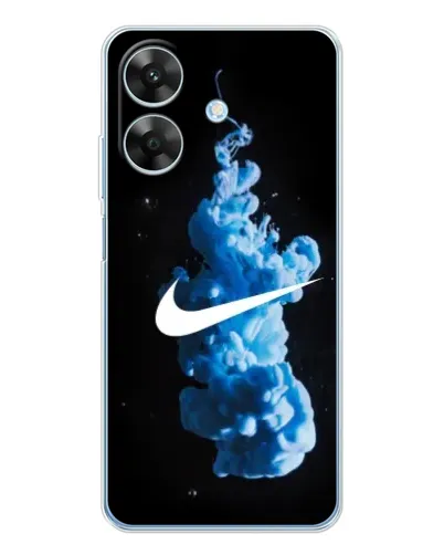 Чехол для Realme Note 70T с картинкой «Nike и синий дым»