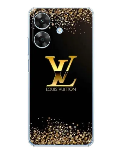 Чехол для Realme Note 70T с картинкой «LV — золотые искры»
