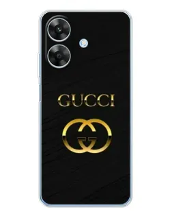 Чехол для Realme Note 70T с картинкой «Золотой логотип Gucci»